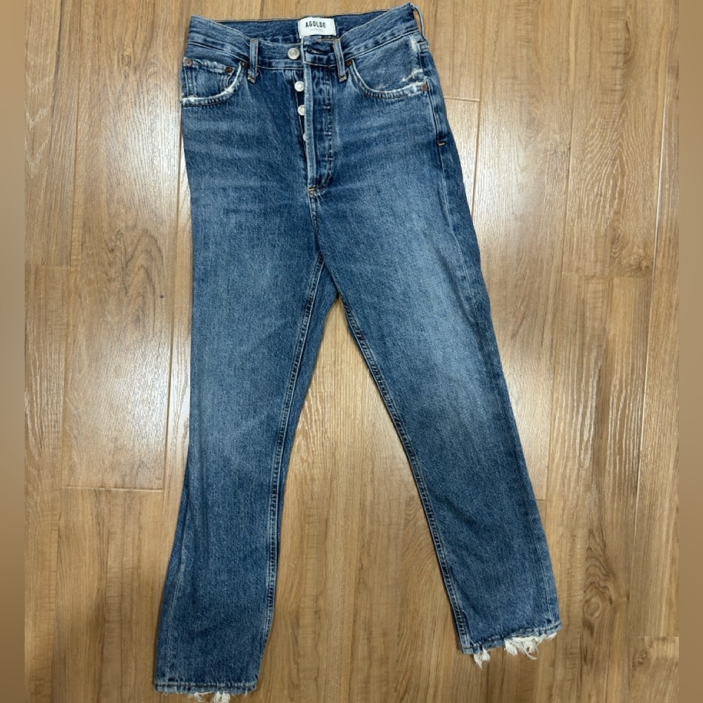 AGOLDE Riley High Rise Straight Crop